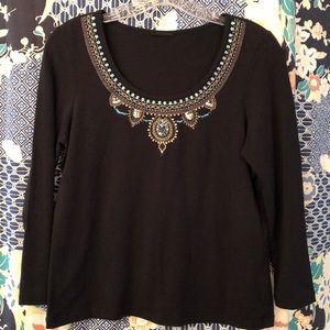 Embroidered Boho tee